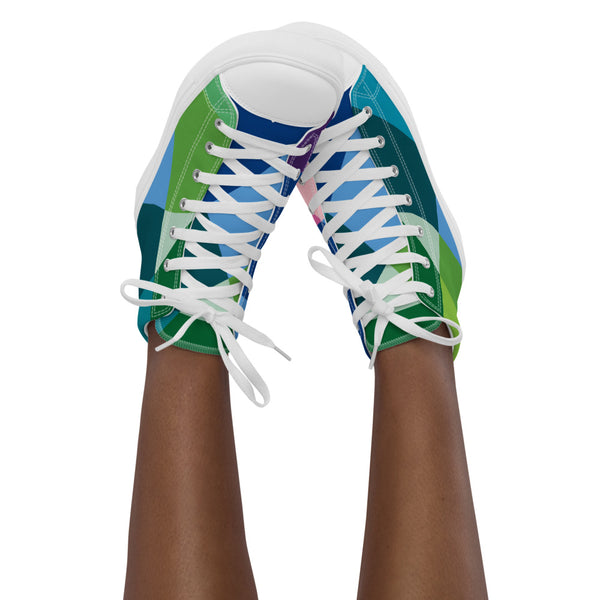 Women’s high top canvas shoes