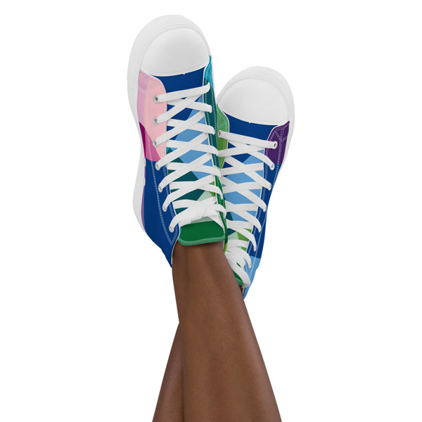Women’s high top canvas shoes