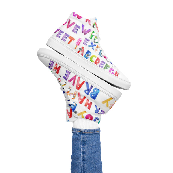 Women’s high top canvas shoes