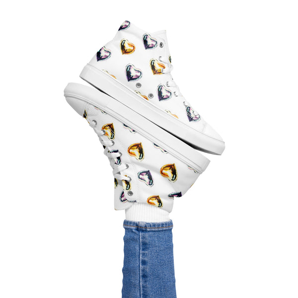 Women’s high top canvas shoes